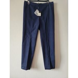 St. John Women’s Trouser Pants Jean Blue Indigo Stretch Tapered High Waist Sz 10